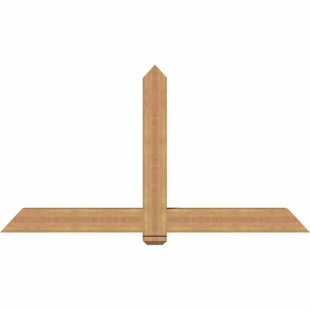 Ekena Millwork Eugene Smooth Timber Gable Bracket, Western Red Cedar, 72"W x 39"H x 5 1/2"D x 5 1/2"F, 13/12 Pitch GBW072X39X0606EUG00SWR